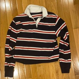 Brandy Melville John Galt Cropped Rugby Shirt